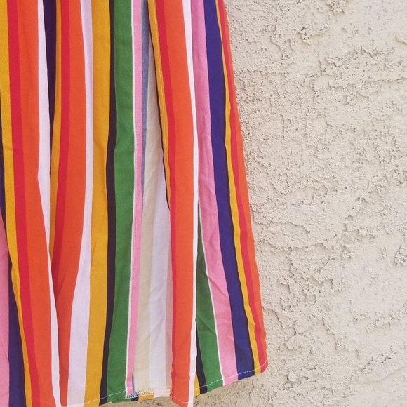 Reclaimed Vintage Stripe Midi Skirt - Picture 2 of 7